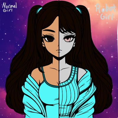 realistic girl split