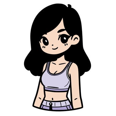 girl with crop top
