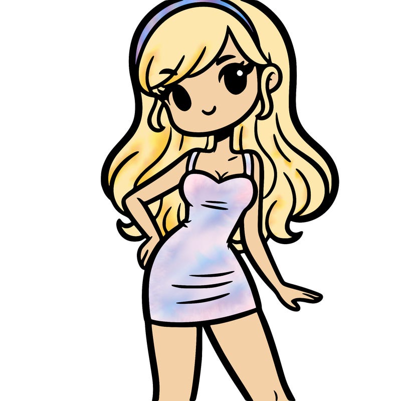 girl in a short skinny dress