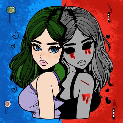 realistic girl split