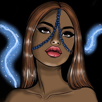 realistic woman with full lips