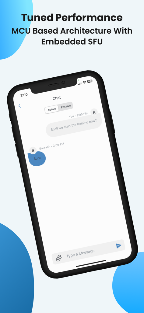 Vconsol iMeetモバイルアプリチャットインターフェース、安定したビジネスコミュニケーションのための高性能MCUベースアーキテクチャを強調