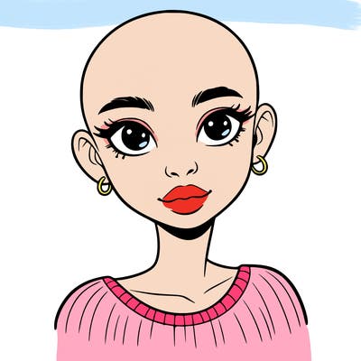 bald black girl