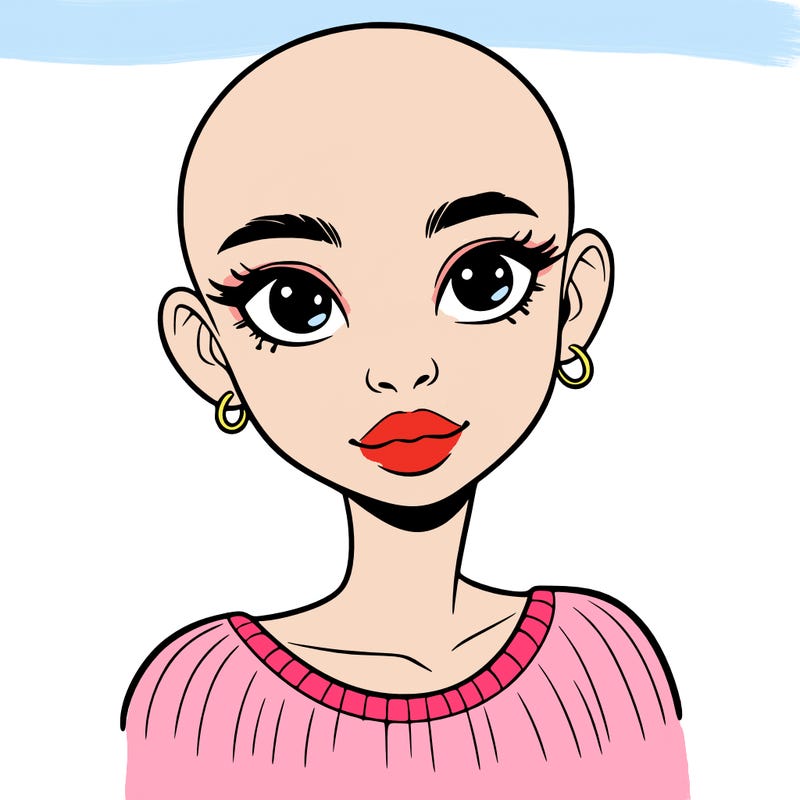 bald black girl