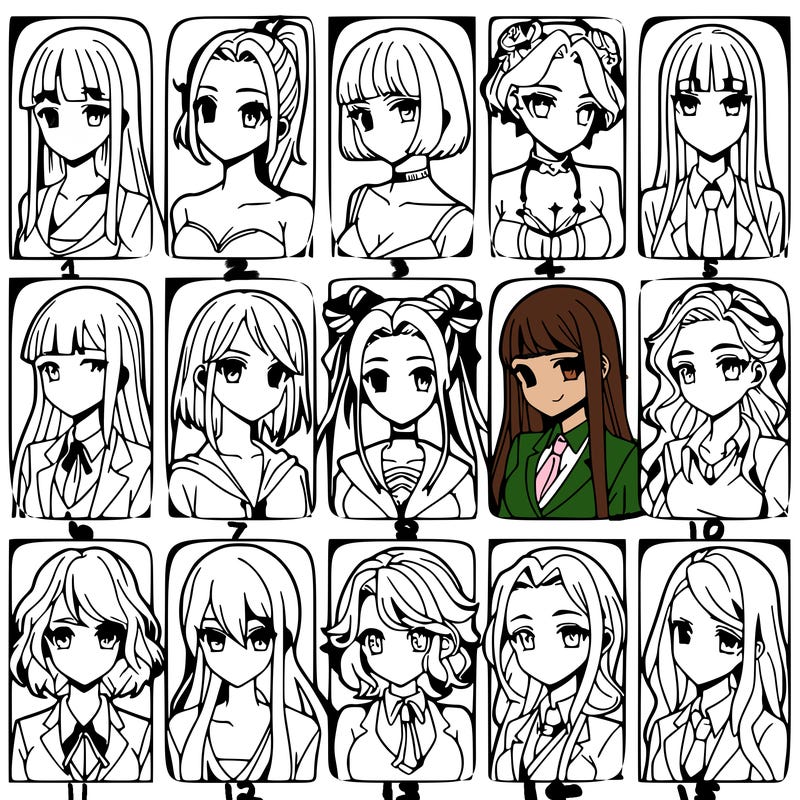 girls that look diffrent anime