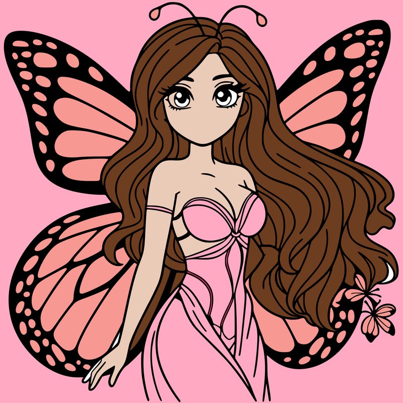 butterfly woman