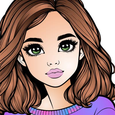 realistic girl whith cute eyes