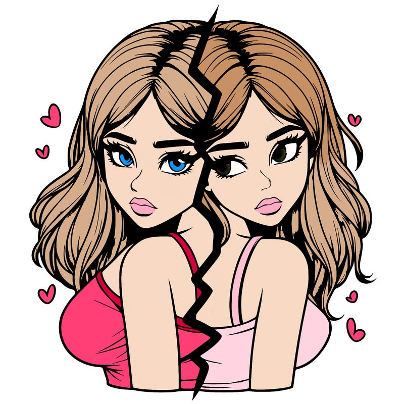 realistic girl split