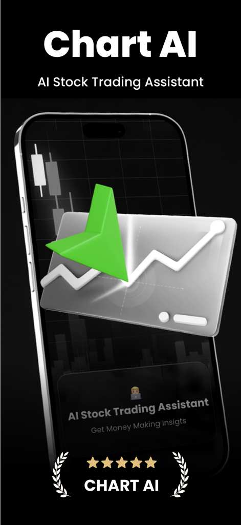 Chart AI : AI Chart Analyzer - Interface do aplicativo móvel Chart AI para análise de gráficos de ações por IA e sinais de negociação