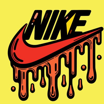 dripping nike logo