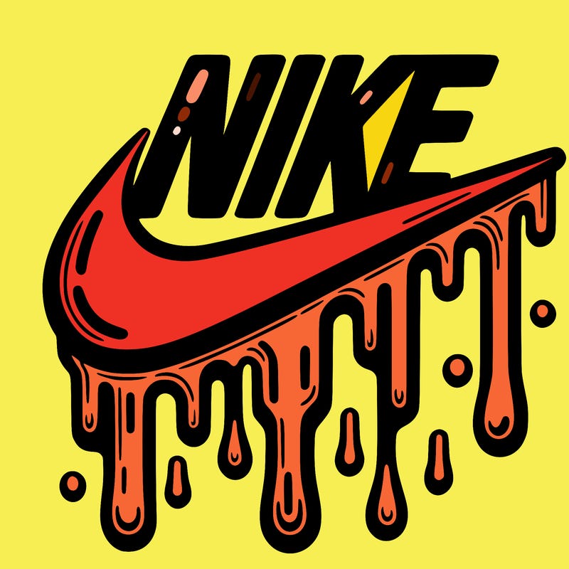 dripping nike logo