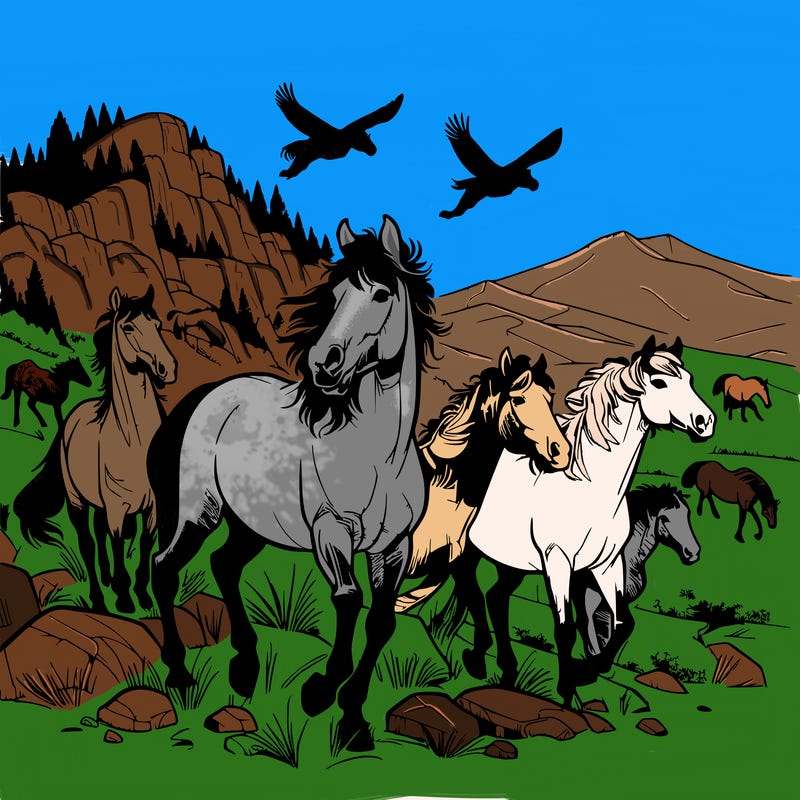 realistic horses