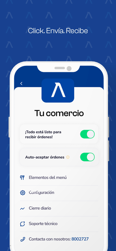 ASAP Merchant - ASAP Merchantアプリのダッシュボードインターフェース。ビジネスオーナーが注文とメニュー設定を管理できます。