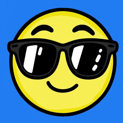 emoji with sunglasses