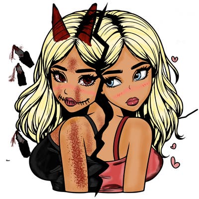 realistic girl split