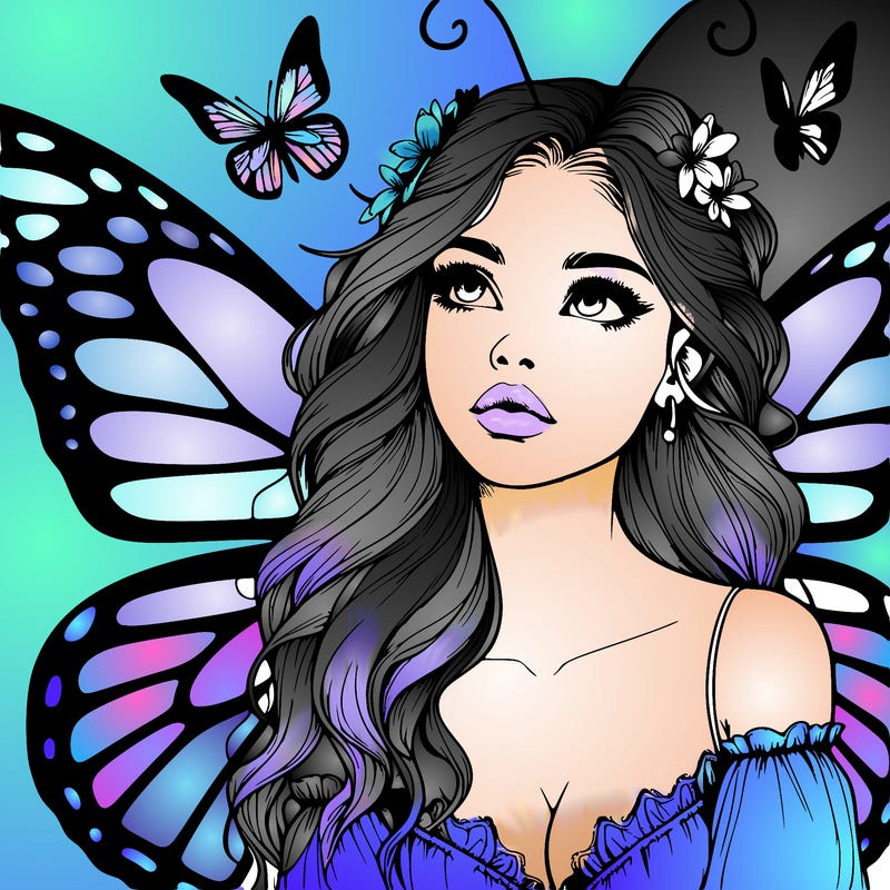 butterfly fairy realistic girl