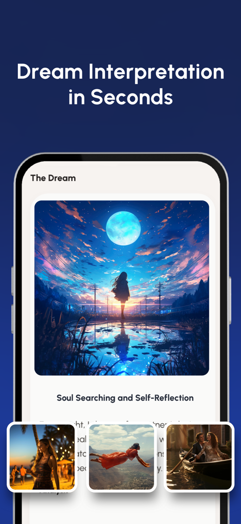Shadow Work - Mindberg - Mindberg app interface showing AI dream interpretation and self reflection features