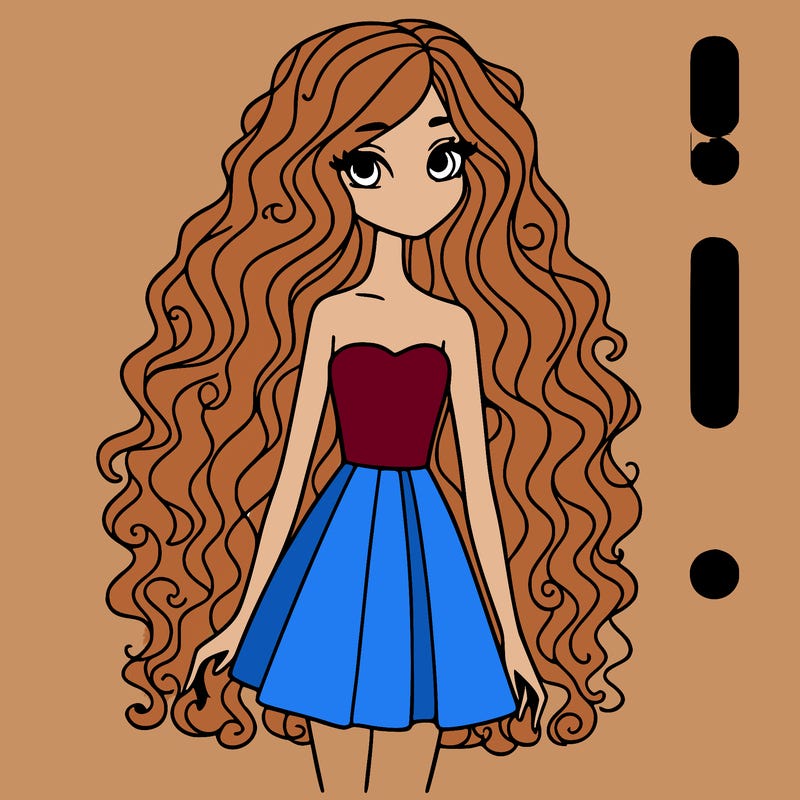 pretty, tall curly hair girl with long hair