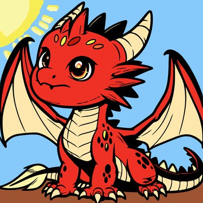 fierce baby night dragon