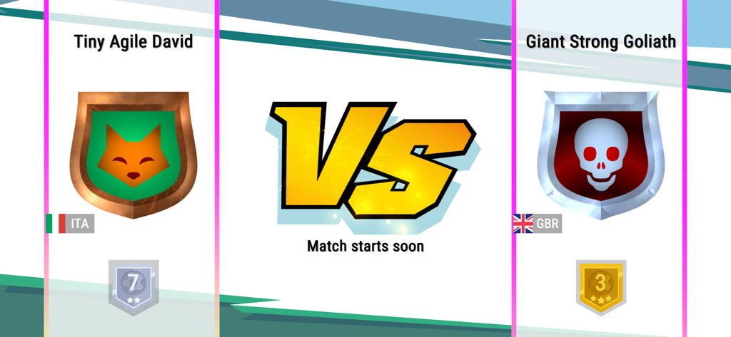 Head to head match versus screen in Panini FIFA 365 AdrenalynXL