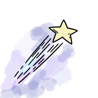 a shooting star in the sky
