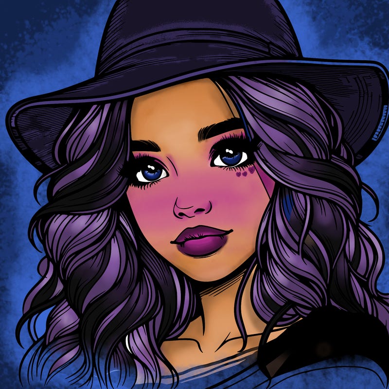 realistic girl with hat