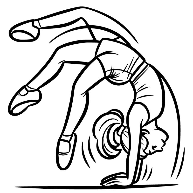 easy gymnast doing a back handspring