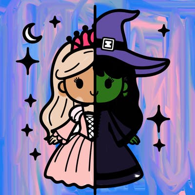 split princess and witch