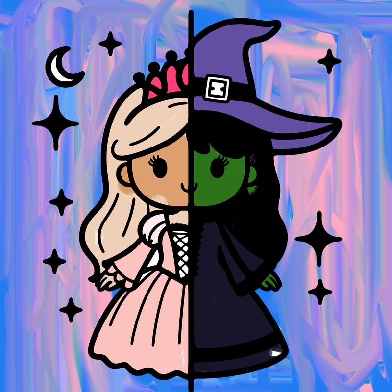 split princess and witch