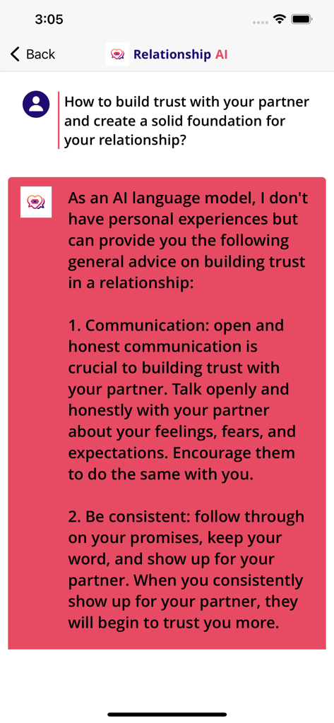 Relationship AI - ChatBot - Lifestyle App | MWM
