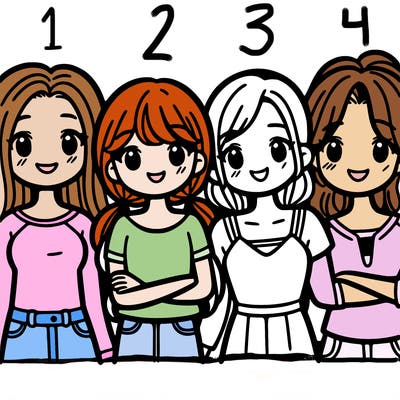 friend group of four girls