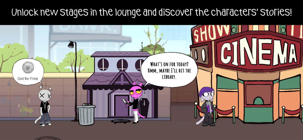 Urban Lore:The Beat District - Characters in an urban city scene from the mobile game Urban Lore The Beat District.