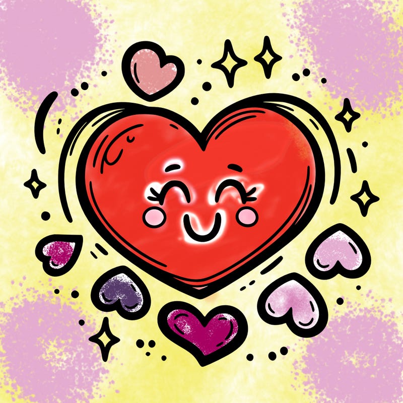 a heart with little hearts inside