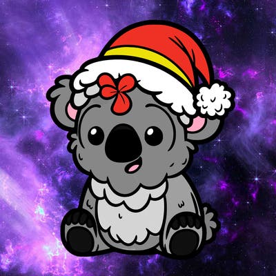 koloa bear in a santa hat