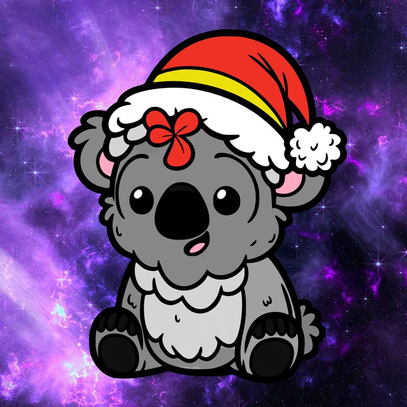 koloa bear in a santa hat
