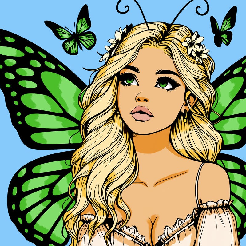 butterfly fairy realistic girl