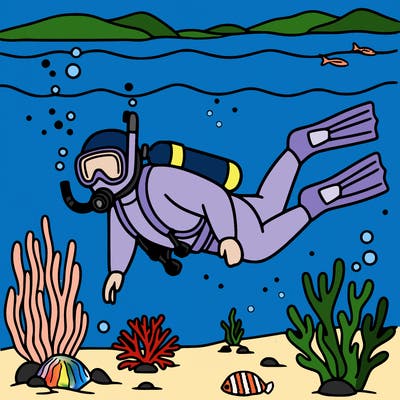 scuba diverse in the ocean