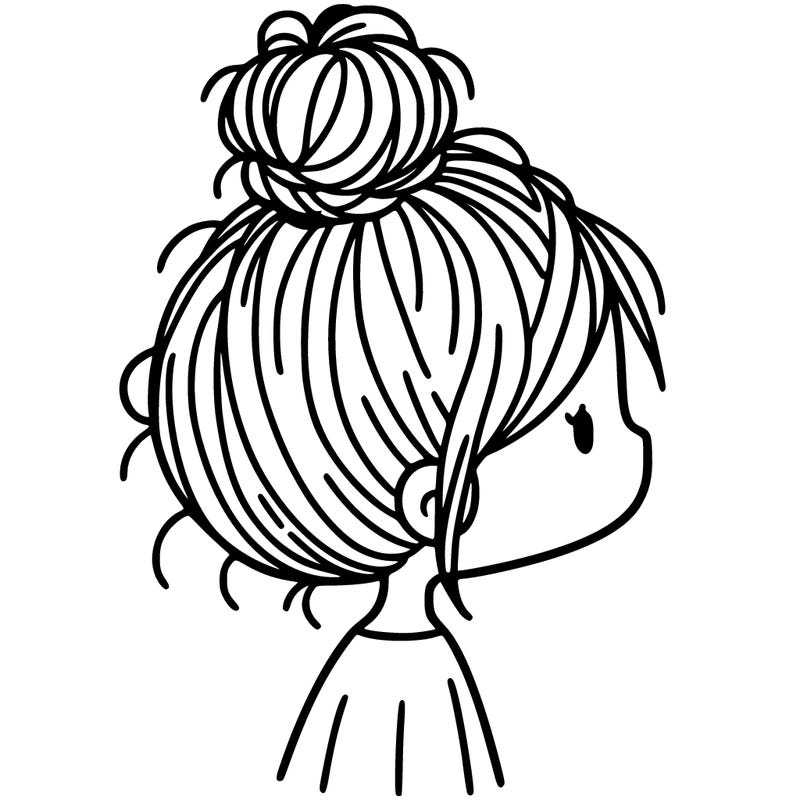 girl with messy bun