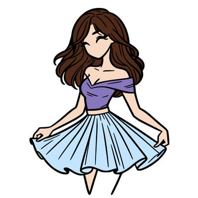 woman in skirt