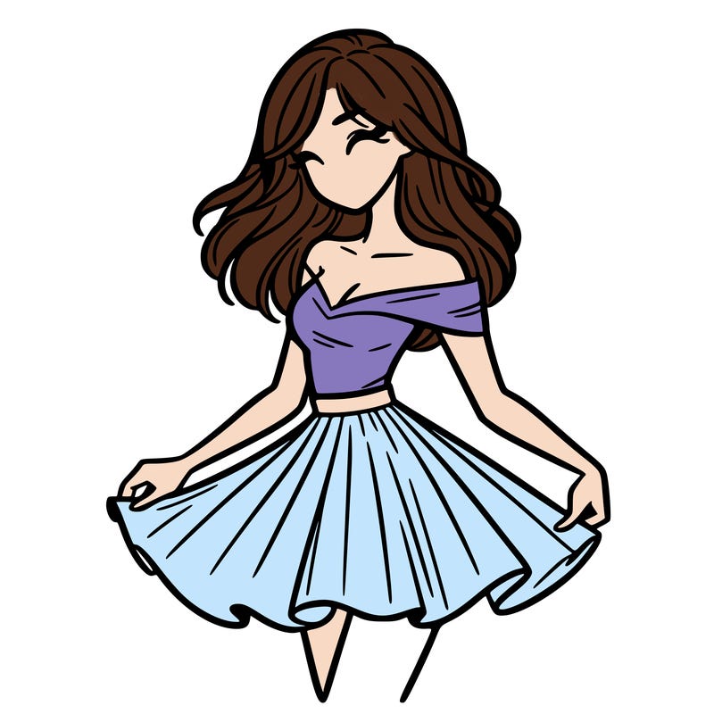 woman in skirt