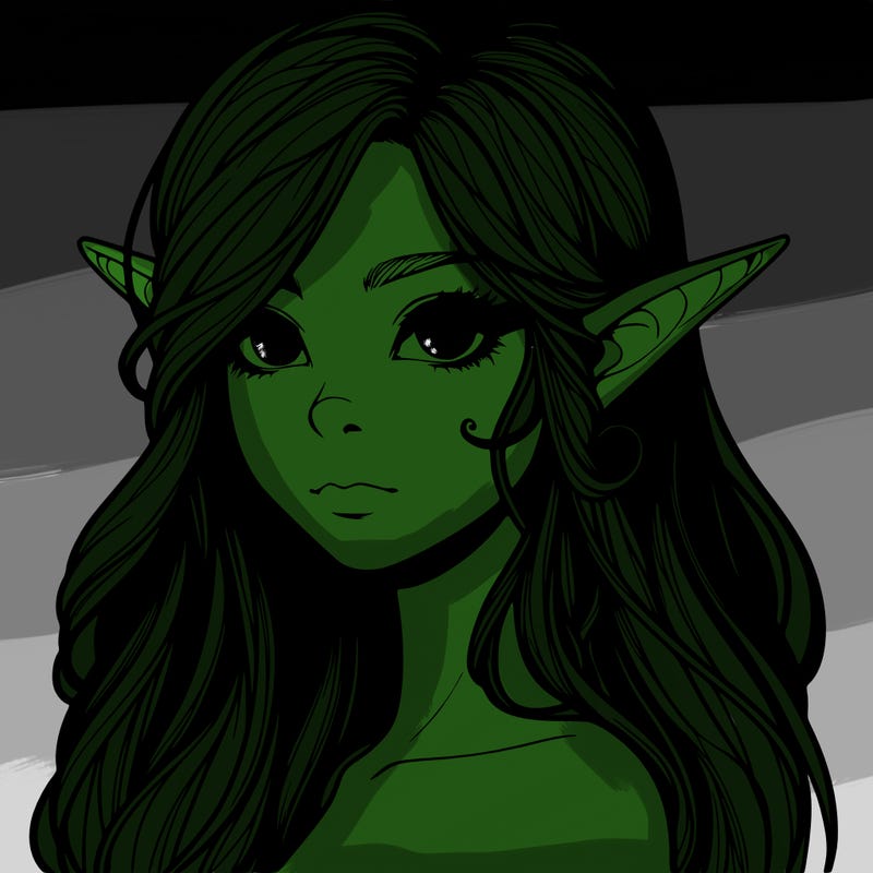elf girl realistic dark fantasy