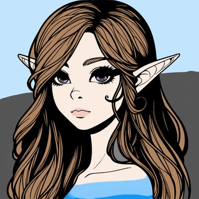 elf girl realistic dark fantasy