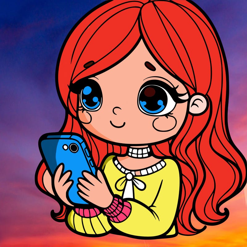 girl with phone