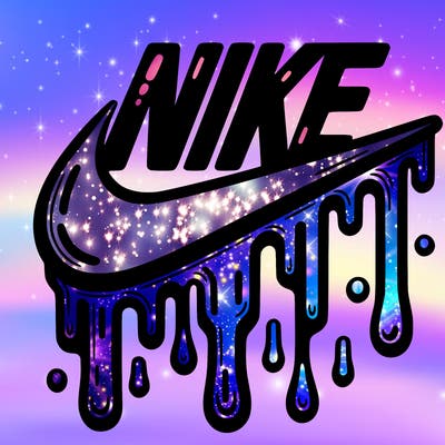 dripping nike logo