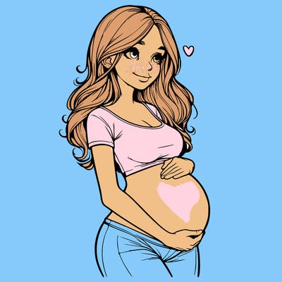realistic pregnant girl