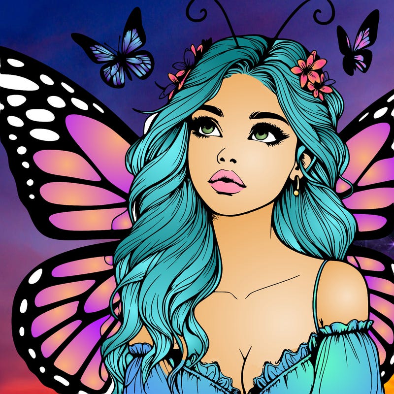 butterfly fairy realistic girl