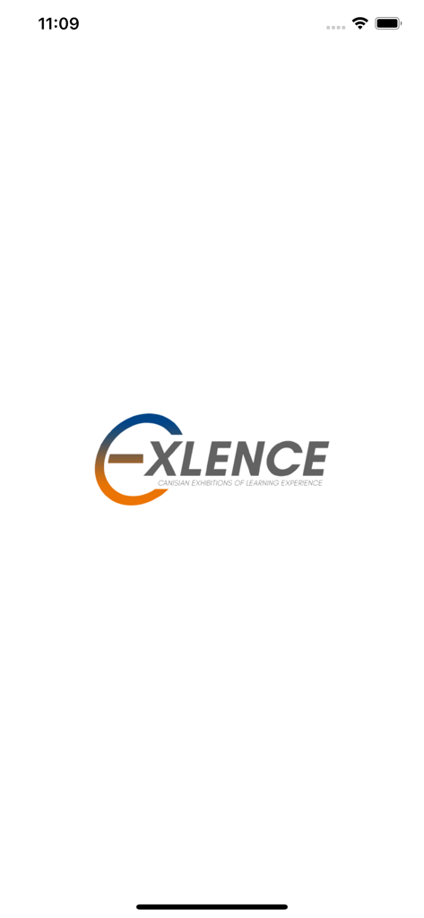 C-Xlence app splash screen with the official logo for the Canisian Exhibition of Learning Experience