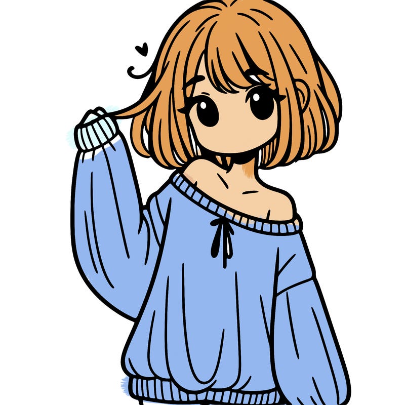 girl in baggy sweater hanging off her shoulder