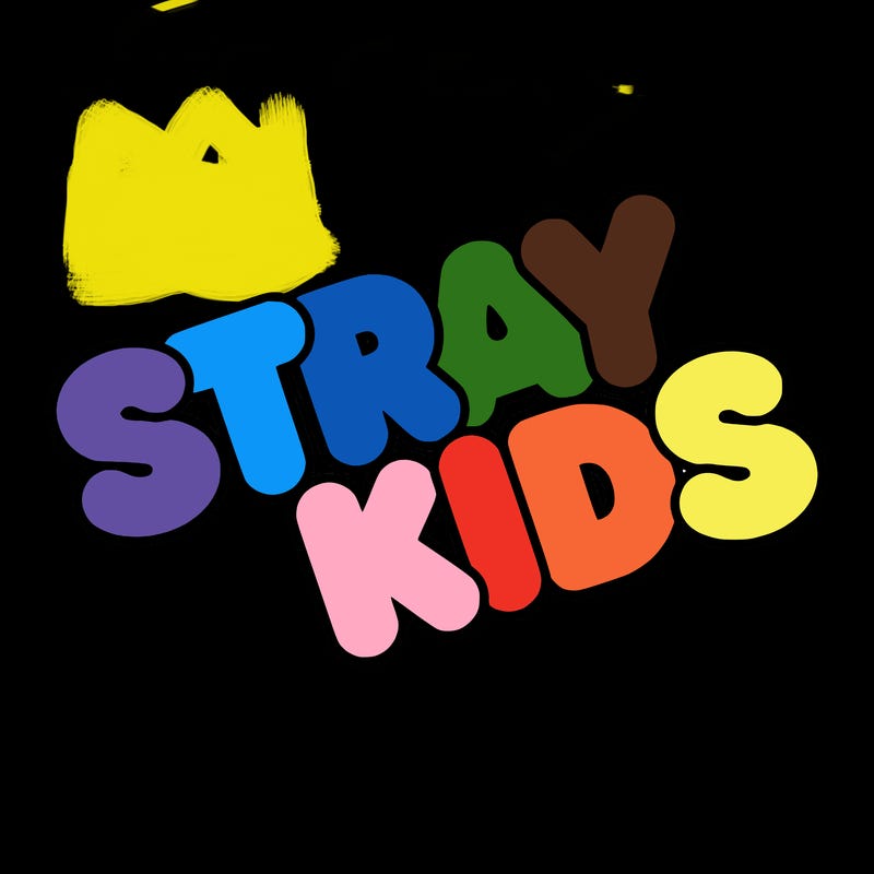 bubble letters saying stray kids