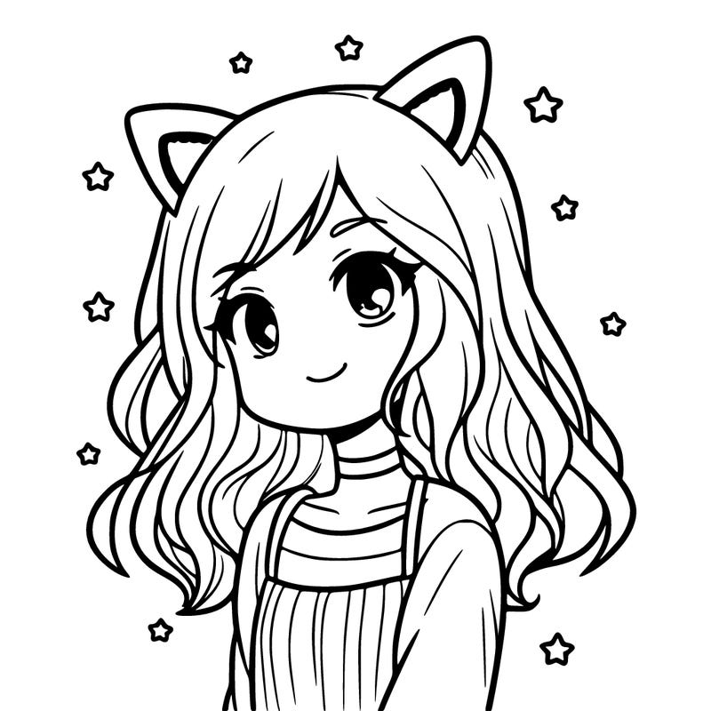 girl with cat ears